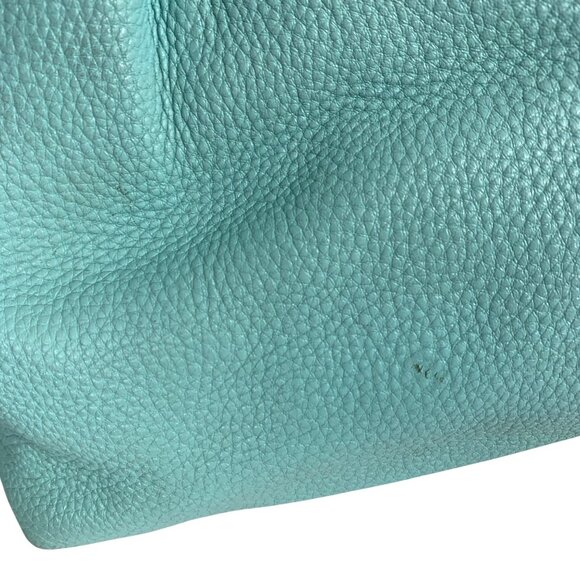 KATE SPADE Turquoise Aqua Leather Stevie Berkshire Road Slouchy Shoulder Bag - Picture 2 of 16